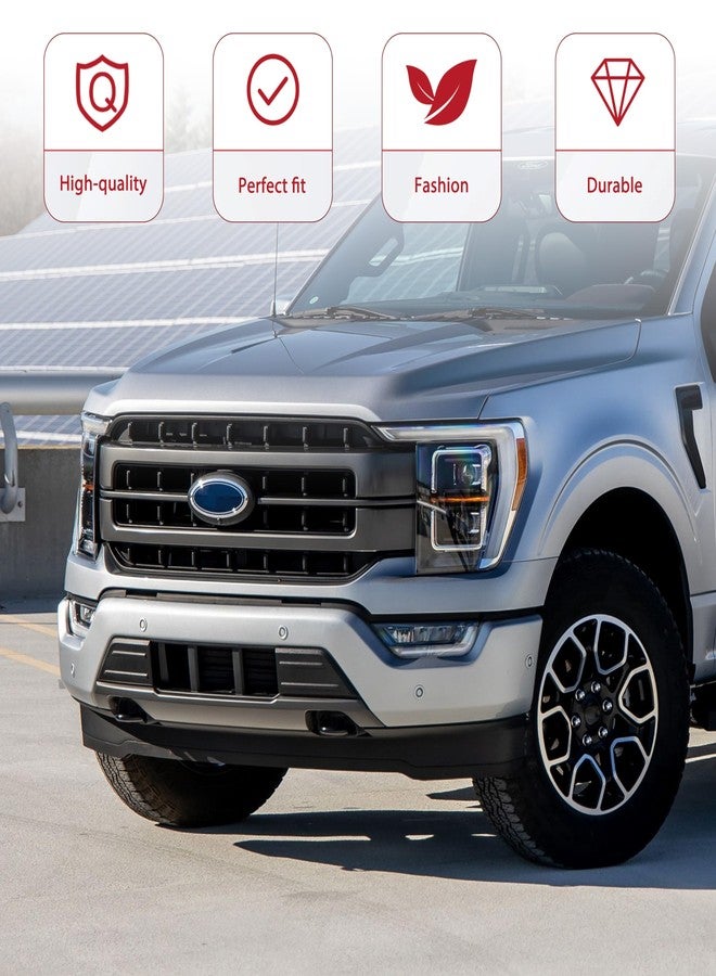 POKIAUTO Front Bumper Grille for 2021+ Ford F150, Front Lower Center Bumper Cover Bumper Grille Trim Panel Insert for Ford F-150 2021 2022 2023 Accessories, Replacement ML3Z17B968BB, ML3Z17B968BA - Image 3